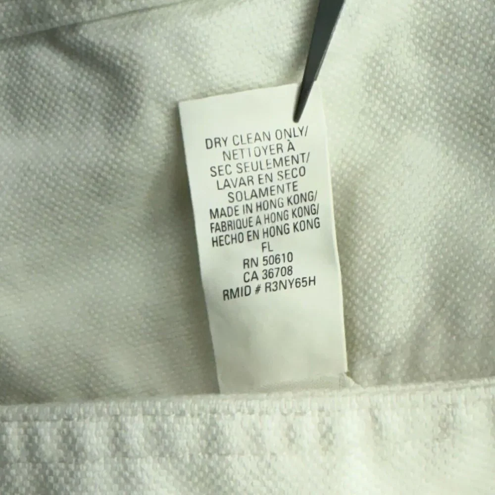 Anne Klein NY Size 4 White Peacoat Double Breasted 4‎ Button Pocket Jacket READ